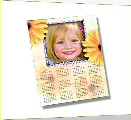 Calendario impresion A3 flores